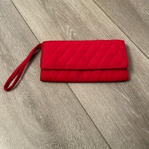 Vera Bradley quilted wristlet wallet